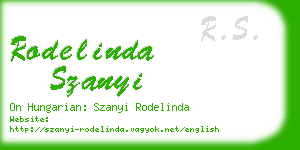 rodelinda szanyi business card